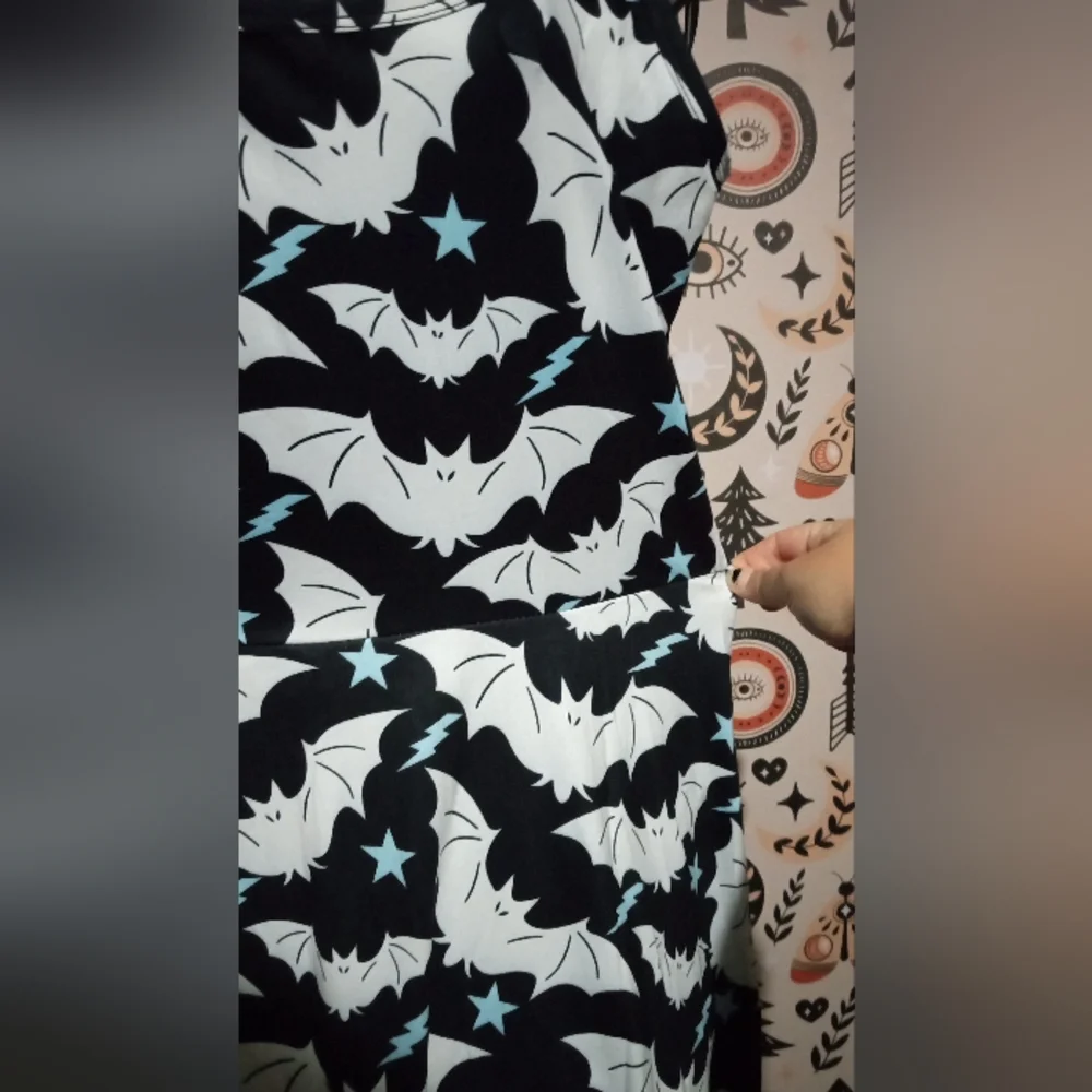 2/$10 Gothic Bats All Over Print Skater Dress Size Large_4